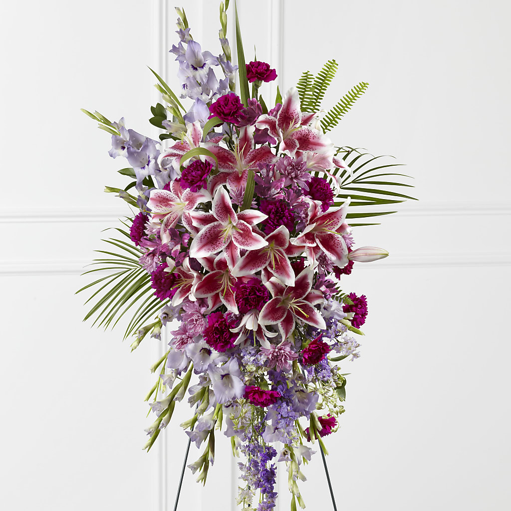 Tender Touch Standing Spray – Charley Flowers Llc, Chillicothe OH