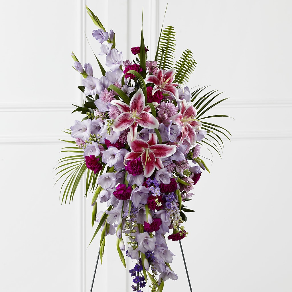 Tender Touch Standing Spray – Charley Flowers Llc, Chillicothe OH